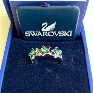 NWT Swarovski Silver Lullaby Star Ring